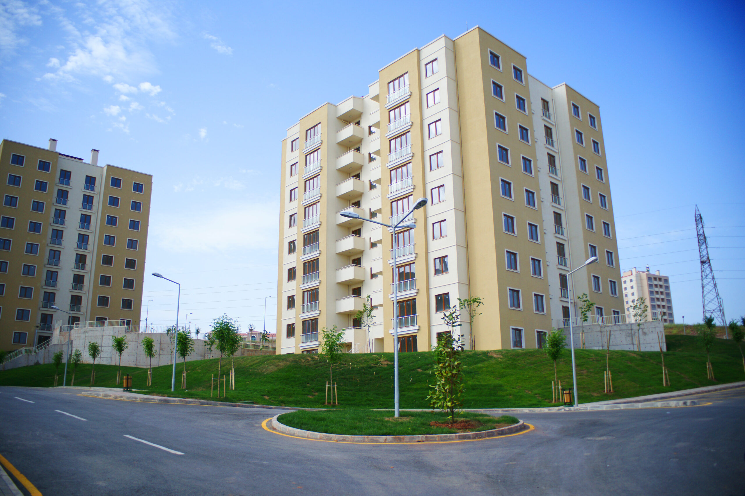 new buildings with green areas scaled