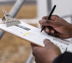 close up hand filling document 2